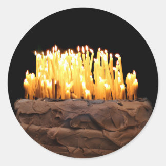 Sticker Rond Un chemin au-dessus de l'anniversaire de colline