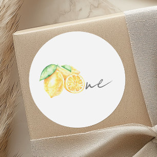 Sticker Rond Un Citron Premier Anniversaire Citron