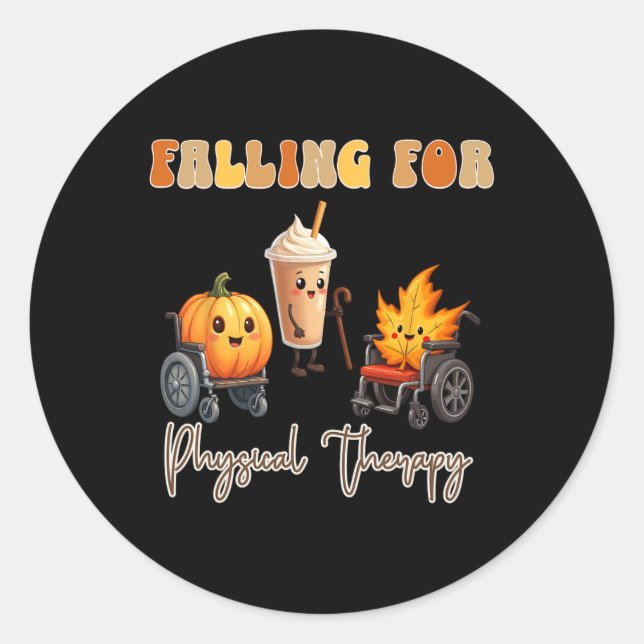 Sticker Rond Un Citrouille De Thanksgiving En Défaut De Thérapi (Devant)