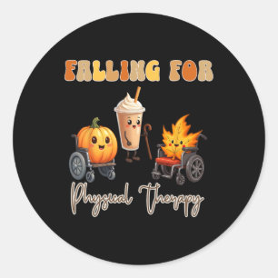 Sticker Rond Un Citrouille De Thanksgiving En Défaut De Thérapi