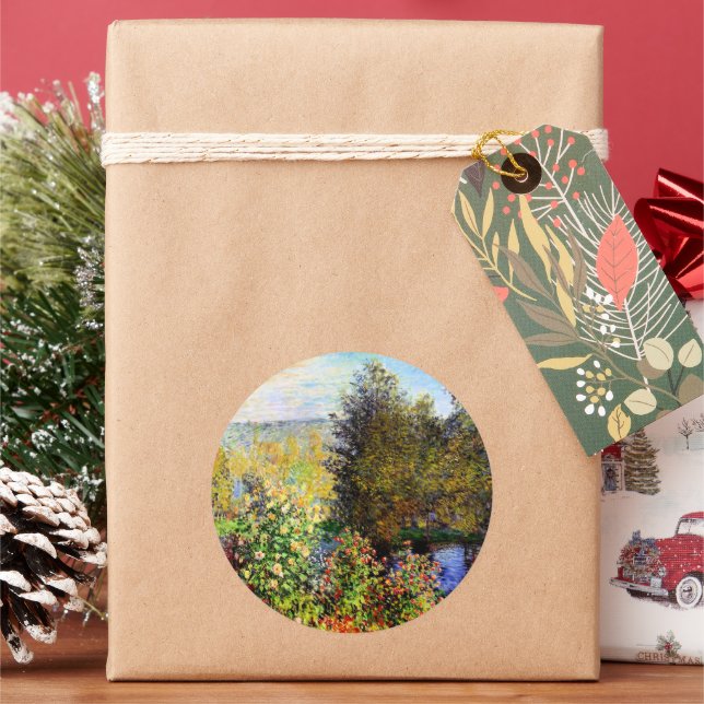 Sticker Rond Un coin du jardin à Montgeron (vacances)