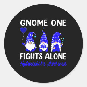 Sticker Rond Un combat seul Blue Ribbon Hydrocéphalie