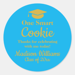 Sticker Rond Un cookie intelligent de remise des diplômes à emp