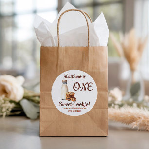 Sticker Rond Un Cookie Sucré ! Première fête d'anniversaire