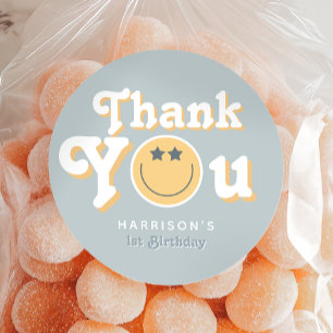 Sticker Rond Un Cool Dude Boys 1er Anniversaire Favoriser