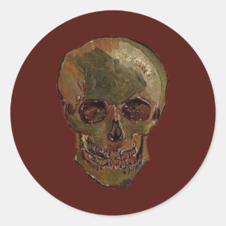 Sticker Rond Un crâne par Vincent van Gogh