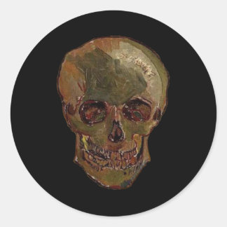 Sticker Rond Un crâne par Vincent van Gogh