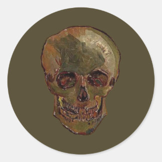 Sticker Rond Un crâne par Vincent van Gogh