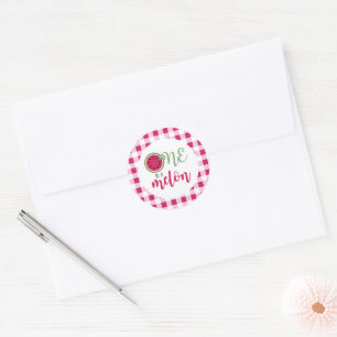 Sticker Rond Un dans un Melon Watermelon Premier anniversaire