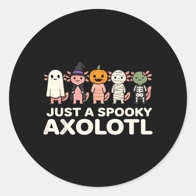 Sticker Rond Un design de dessin animé de costume d'Halloween d (Devant)