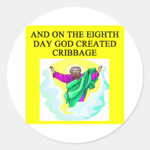 Sticker Rond un dieu a créé le cribbage