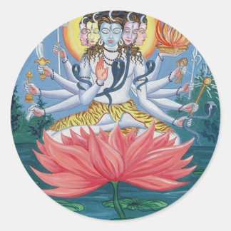 Sticker Rond un dieu indien