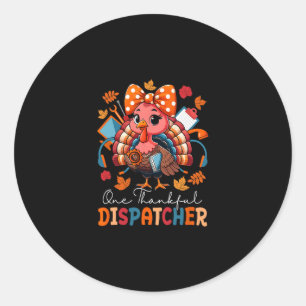 Sticker Rond Un Dispatcher Reconnaissant Bow Tie de dinde de Th