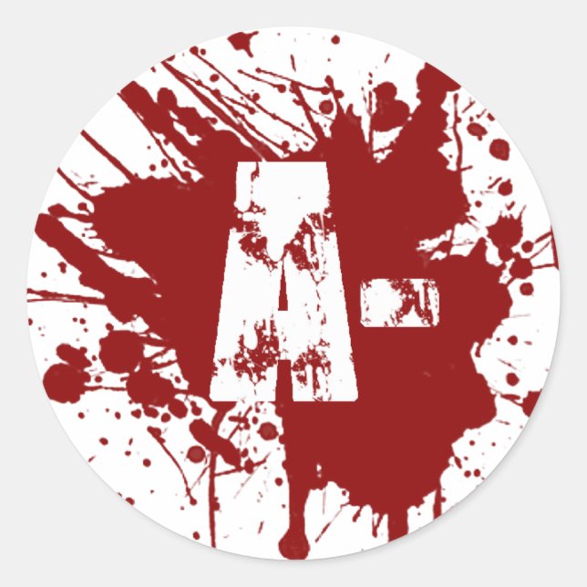 Sticker Rond Un don de sang négatif Vampire Zombie (Devant)