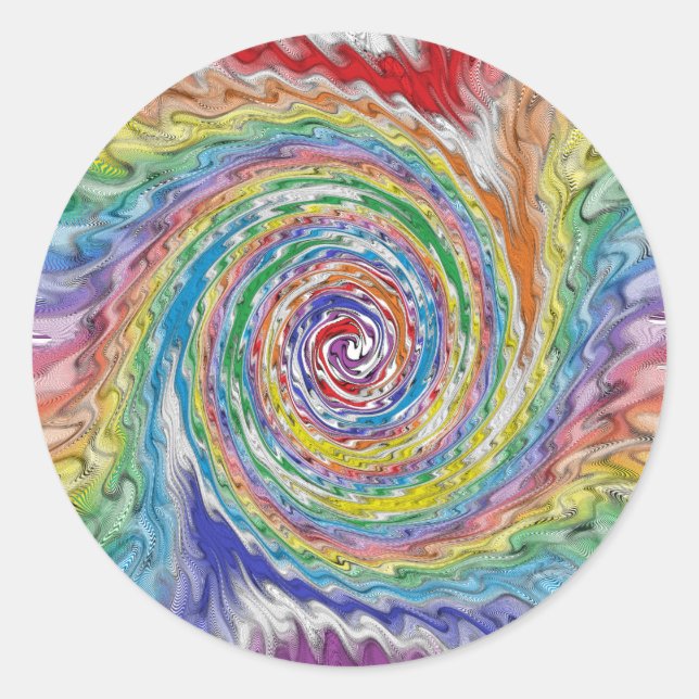 Sticker Rond Un éclat coloré (Devant)