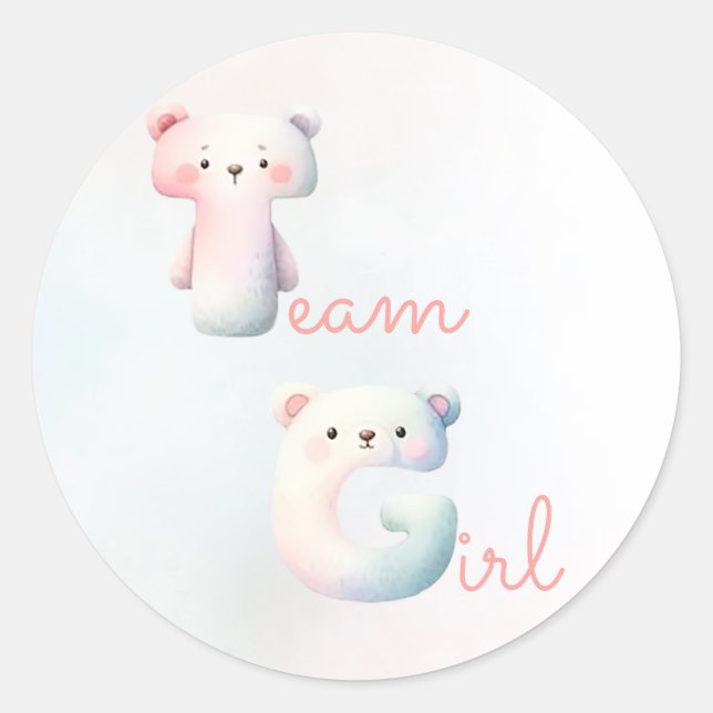 Sticker Rond Un garçon ou une fille Portez une fête de révélati (Devant)