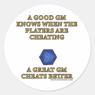 Sticker Rond Un grand DM triche mieux