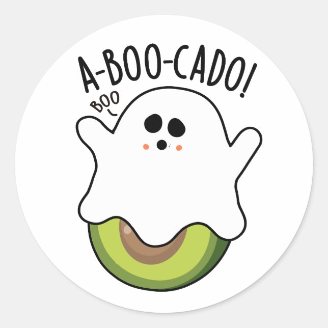 Sticker Rond Un jeu d'Avocado amusant (Devant)
