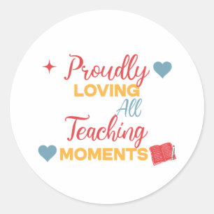 Sticker Rond Un joli cadeau pour les enseignants le jour de la 
