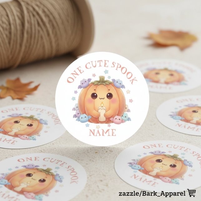 Sticker Rond Un joli fantôme pour un premier anniversaire citro (Créateur téléchargé)