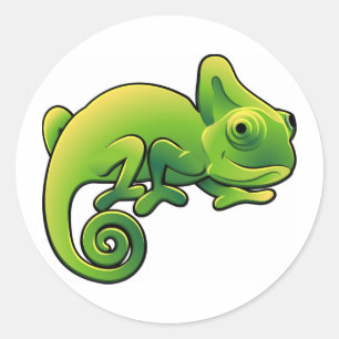 Sticker Rond Un joli lézard caméléon