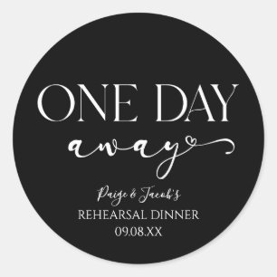 Sticker Rond Un Jour De Dîner De Répétition De Mariages Minimal