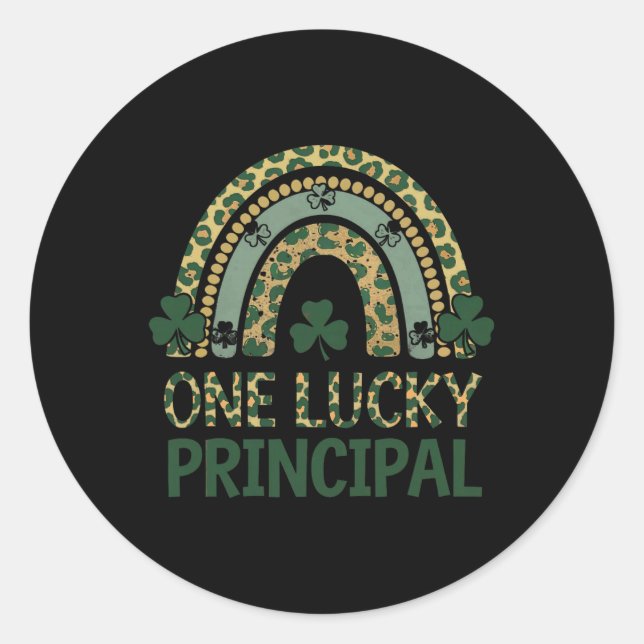 Sticker Rond Un jour de la Saint-Patrick chanceux pour les dire (Devant)