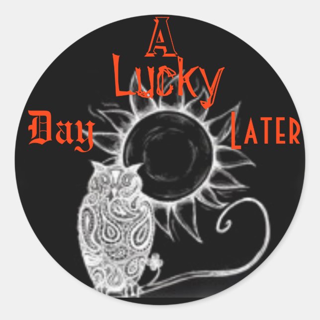 Sticker Rond Un Jour Heureux Plus Tard (Devant)