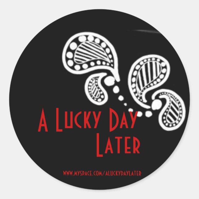Sticker Rond Un Jour Heureux Plus Tard (Devant)