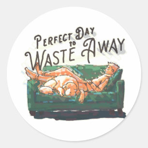 Sticker Rond Un jour idéal pour perdre