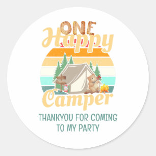 Sticker Rond Un Joyeux Camper Merci