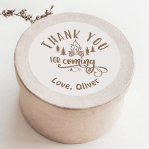 Sticker Rond Un joyeux Camper Merci d'anniversaire