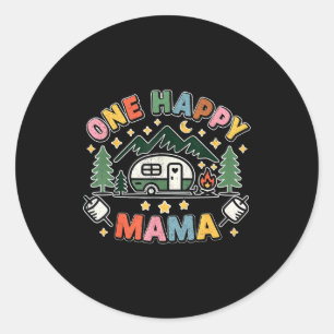 Sticker Rond Un joyeux campeur de maman Premier anniversaire Ca