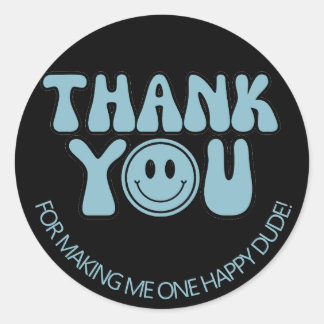 Sticker Rond Un joyeux garçon de 1er anniversaire