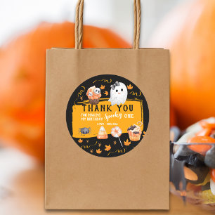 Sticker Rond Un joyeux Halloween de remerciement pour un annive