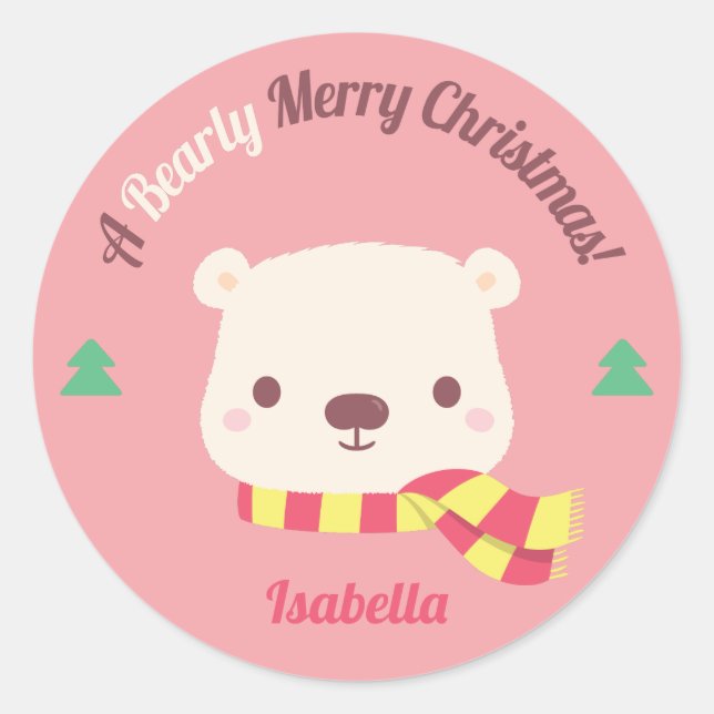 Sticker Rond Un joyeux Noël à peine croyable (Devant)