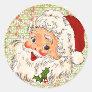 Sticker Rond Un joyeux Père Noël aux joues de pomme, 2e partie