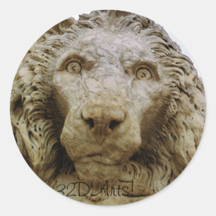 Sticker Rond Un lion de Massa