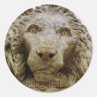 Sticker Rond Un lion Massa