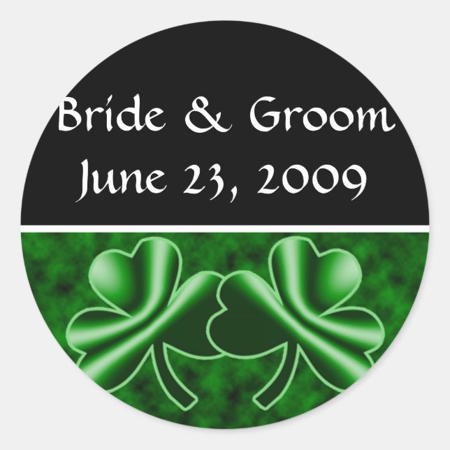 Sticker Rond Un Mariage irlandais (Devant)