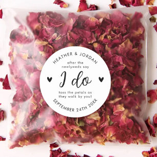 Sticker Rond Un Mariage Rustique moderne me jette Confetti Favo