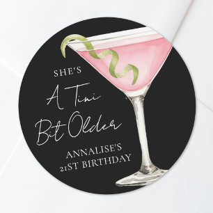 Sticker Rond Un Martini Un Tout Petit Peu Plus Vieux Pour Mon A