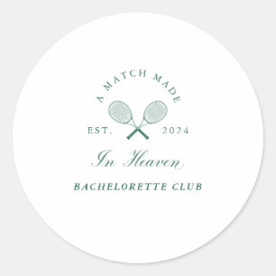 Sticker Rond Un match fait dans la Bachelorette du Ciel