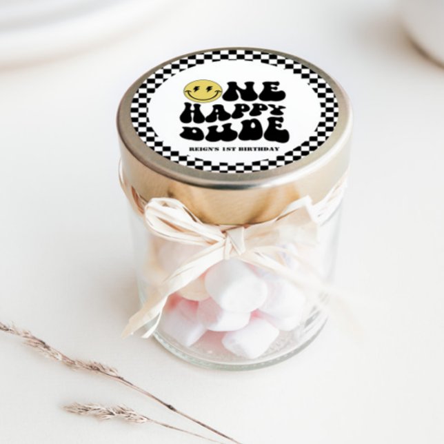 Sticker Rond Un mec heureux | Boys Rad Kids 1er anniversaire (Créateur téléchargé)