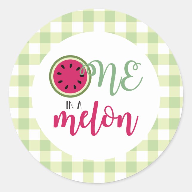 Sticker Rond Un melon d'anniversaire de premier anniversaire de (Devant)