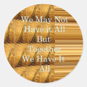 Sticker Rond Un message inspirant avec la conception africaine 