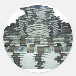 Sticker Rond Un Million De Dollars