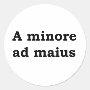 Sticker Rond Un minore et un maius