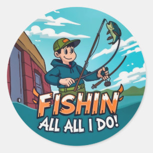 Sticker Rond Un mode de vie d'aventure