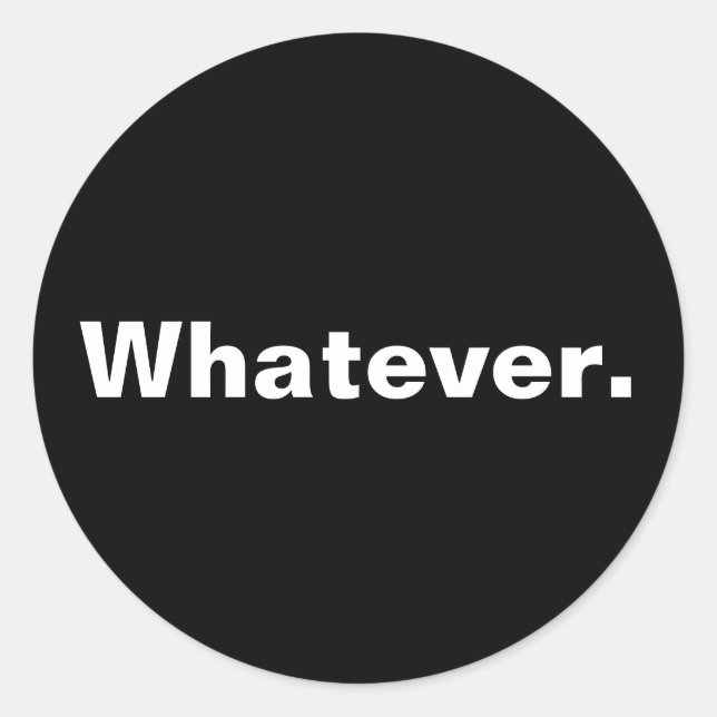 Sticker Rond Un mot de minimalisme (Devant)